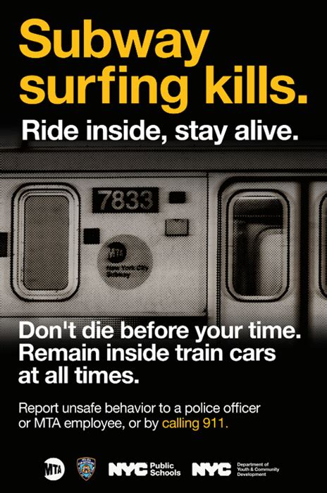 Mayor Adams Governor Hochul Mta Launch “subway Surfing Kills Ride Inside Stay Alive” Public