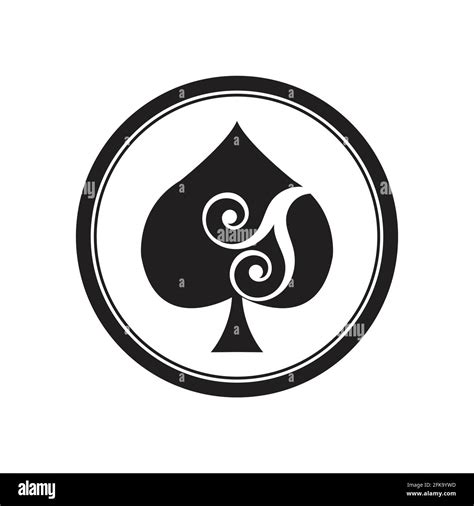 ace of spades logo vector icon template design Stock Vector Image & Art ...