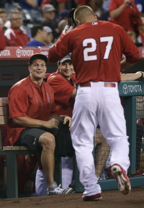 Gronk Throws Out First Pitch At Angels Game And Wow