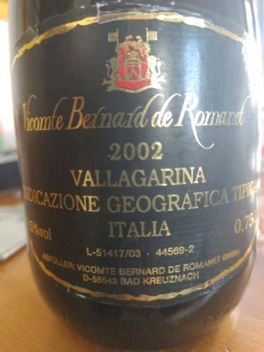 Vicomte Bernard De Romanet Vallagarina Vivino US