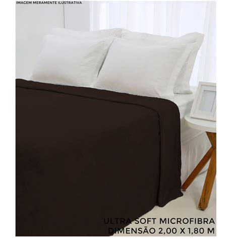 Manta Casal Cobertor Coberta Microfibra Soft Marrom Chocolate Leroy