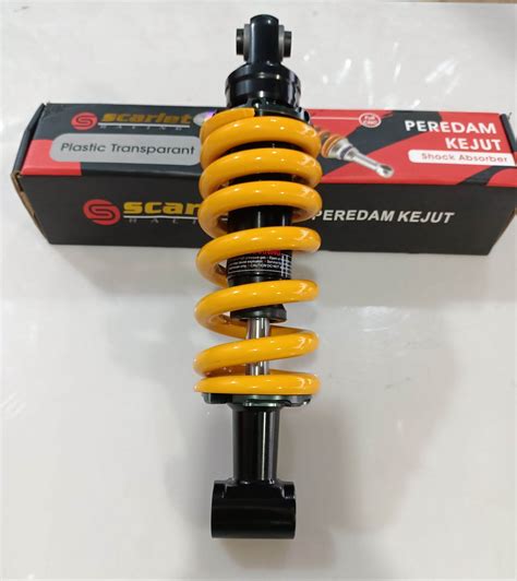 MONOSHOCK MOTOR BYSON WARNA KUNING MEREK SCARLET RACING UKURAN STANDAR