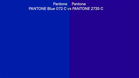 Pantone Blue 072 C Vs Pantone 2735 C Side By Side Comparison