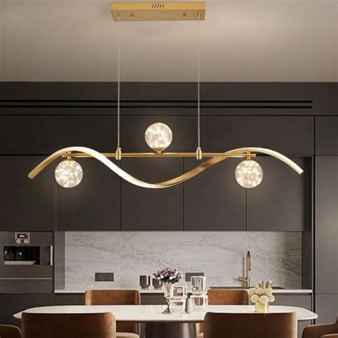 Modern Linear Pendant Light 39 Black And Gold Dining Room Light