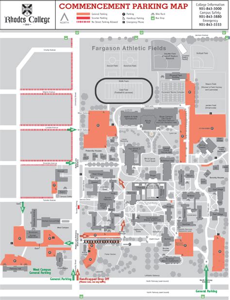 Rhodes College Campus Map