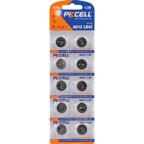 PKCELL 386 Alkaline Button Cell Battery 10 Pack