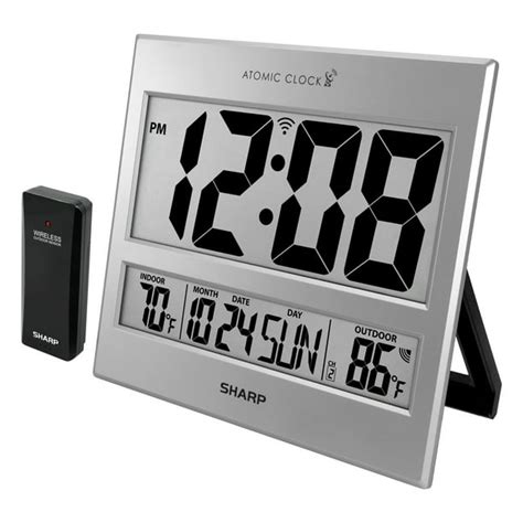 Sharp Atomic Clock Atomic Accuracy Never Needs Setting Silver