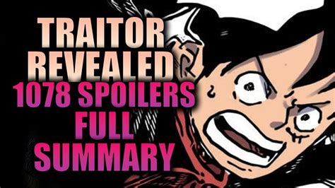 The Traitor Revealed Full Summary One Piece Chapter Spoilers