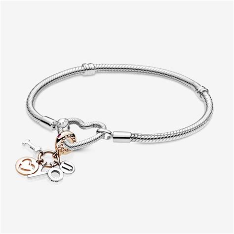 I Love You Heart Charm Bracelet Set