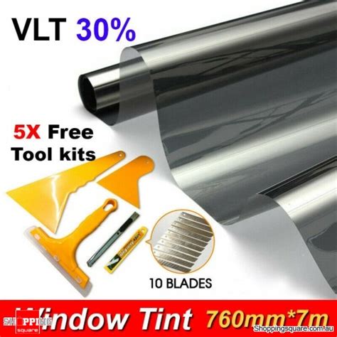 760mm 7m Au Ship Car Home Window Tint Film Black Roll 30 Vlt Tinting