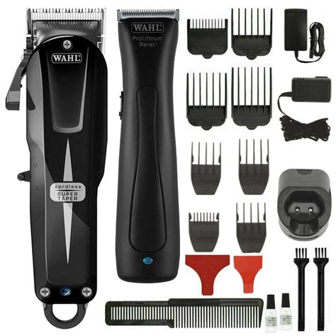 WAHL Combo Zestaw Maszynka Super Taper Cordless Black I Trymer Beret Black