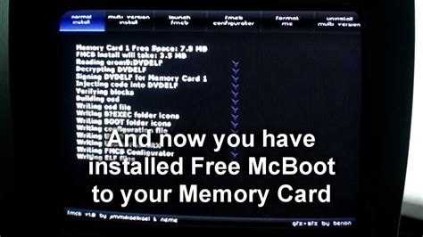 How To Install Free Mcboot On Another Memory Card Youtube