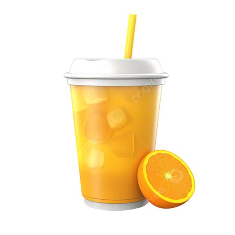 Juice Disposable Cup Yellow Pulp Straw Png Transparent Image And