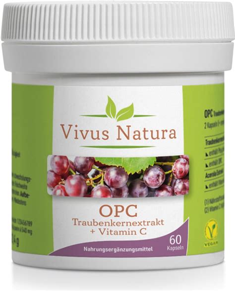 Opc Traubenkernextrakt Plus Vitamin C Kapseln Vivus Natura Vitalabo