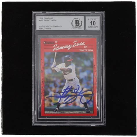 Sammy Sosa Signed Donruss Rc Bgs Pristine Auction