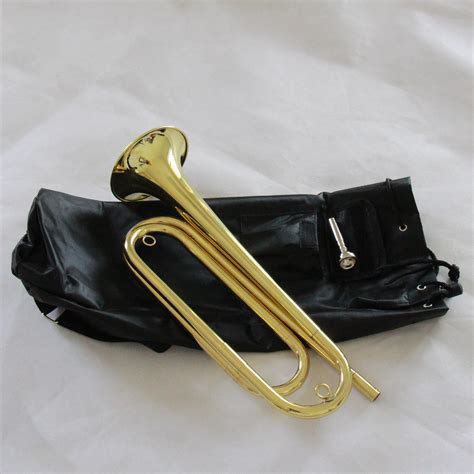 Musical Instrument Bugle Horn For Sale Factory Price Bb Gold Lacquered ...