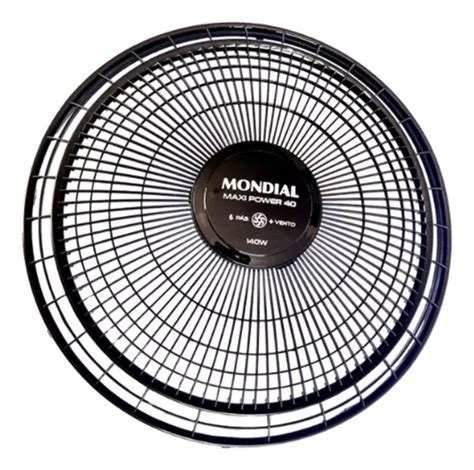 Grade Dianteira Ventilador V 40 Mondial Preta Original