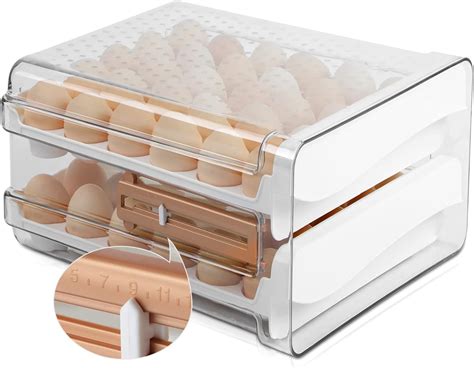 Amazon Fiiman Large Capacity Drawer Type Egg Holder With Time