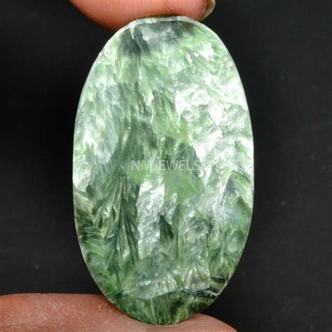 Cts Natural Russian Seraphinite Cabochon Exclusive Oval Cab