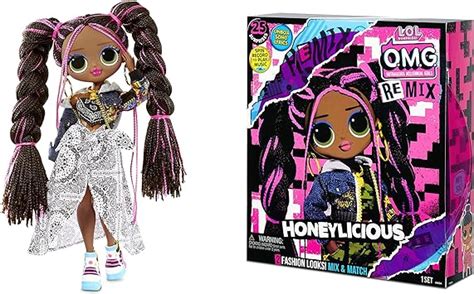 Lol Surprise Omg Remix Honeylicious Fashion Doll Plays Music With 25 Surprises Including Shoes