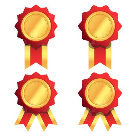 Reward Design With Red Color Reward Award Gold PNG And Vector With