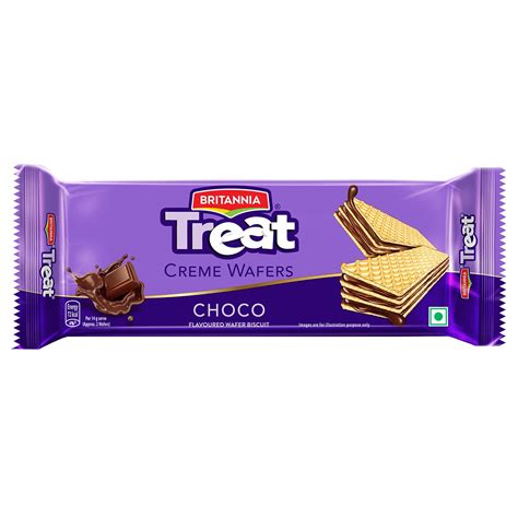 Britannia Treat Creame Wafers Choco Flavoured Wafer Biscuit G Wave