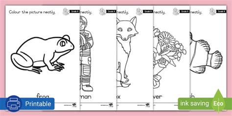 Letter F Colouring Pages For Grade R Foundation Phase