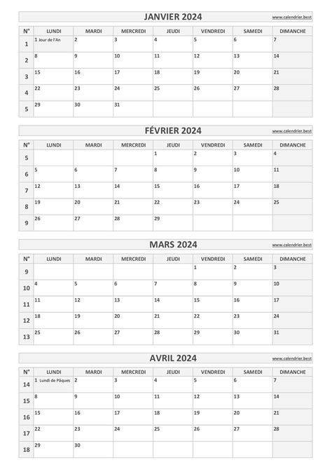 Q Calendrier Mois Jaine Lilllie