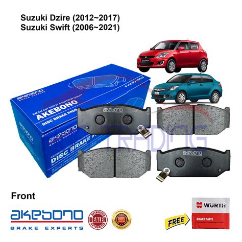 Genuine Akebono Front Brake Pads For Suzuki Swift Suzuki