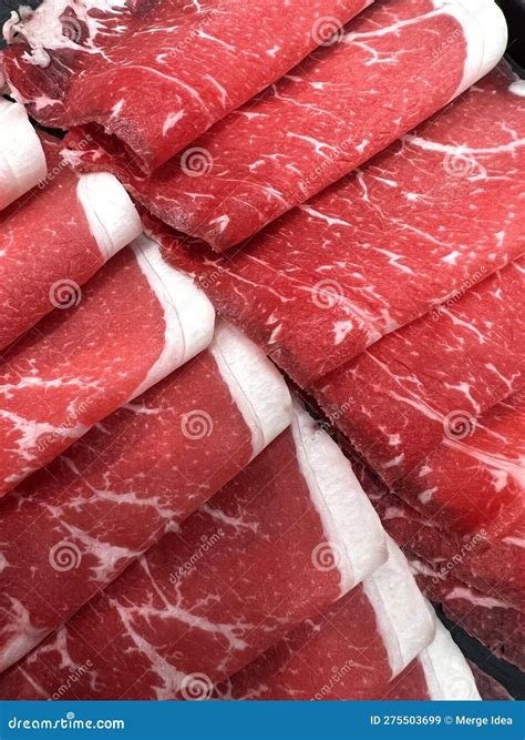 Japanese A4 Wagyu Raw Beef Premium With Marbled Fat Line For Sukiyaki