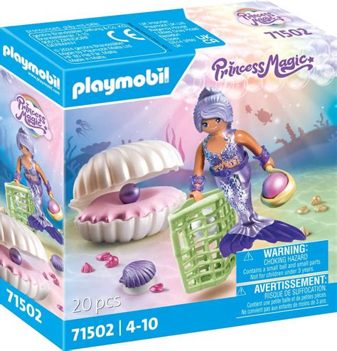 Playmobil Princess Magic 71502 pas cher Sirène avec coquille de perle