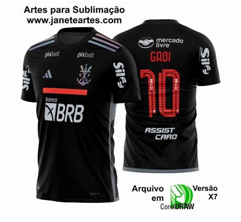 Arte Vetor Camisa Flamengo Terceira