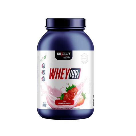 Whey Concentrado Morango Chantily 900g Absolut Nutrition