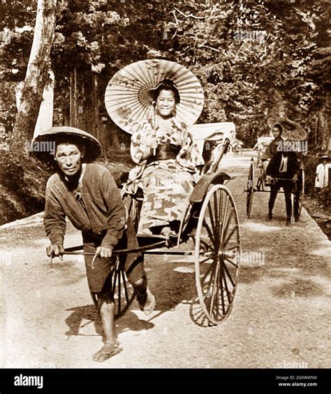 Rickshaw, Japan, early 1900s Stock Photo - Alamy