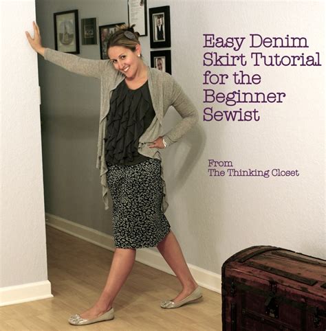 Easy Denim Skirt Tutorial For The Beginner Sewist The Thinking Closet