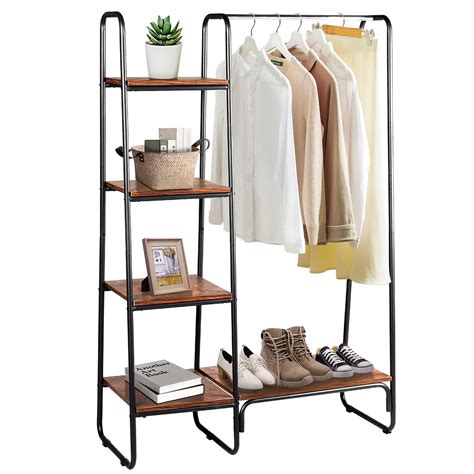 Lusimo Clothes Rack Tiers Clothing Rack With Shelves Heavy Duty