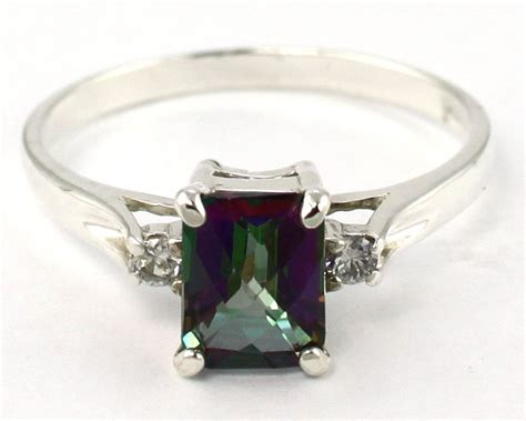 Mystic Fire Topaz 925 Sterling Silver Ring Sr171 Etsy