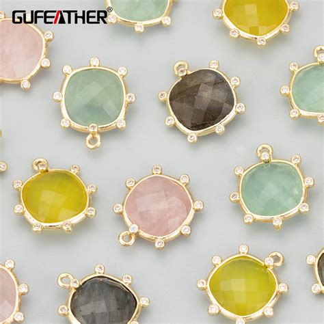 Gufeather Md Jewelry Accessories K Gold Plated Copper Natural Stone