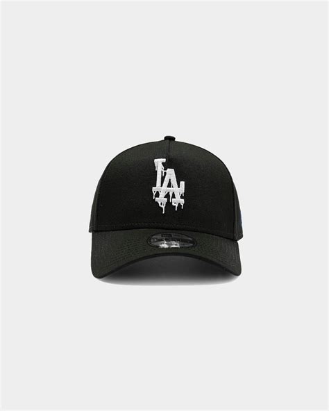 New Era Los Angeles Dodgers Drip Logo 9forty A Frame Snapback Black Culture Kings Nz