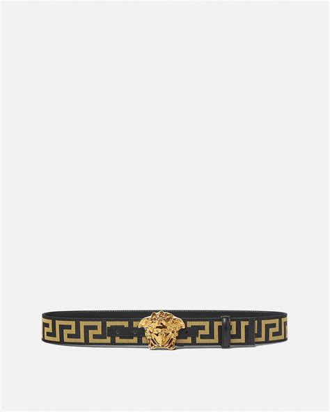 Greca La Medusa Belt Blackgold Versace Us