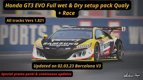 Lamborghini Huracan Gt Evo Full Setup Pack Race Qualifying Wet