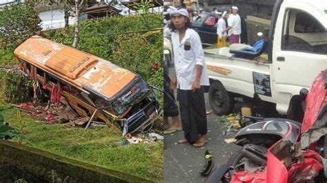 Kecelakaan Beruntun Di Tabanan Bali Bus Pariwisata Seruduk 10