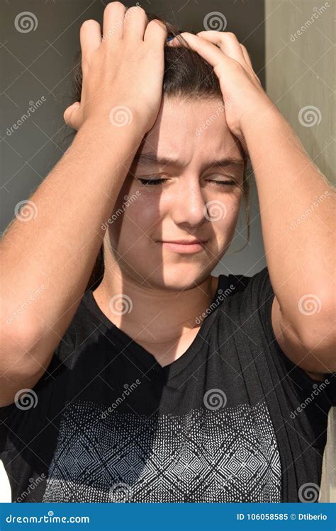 Stressed Cute Teenager Girl Stock Image Image Of Youth Stressful