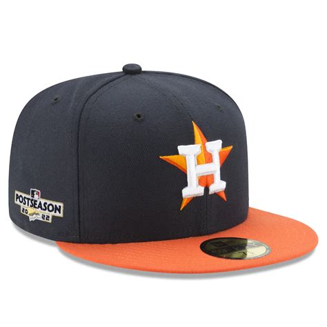 New Era Houston Astros 2022 Postseason Navy/Orange 59FIFTY Fitted Hat