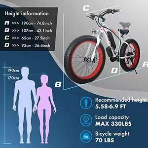 Yinzhiboo Electric Bike E Bike Fat Tire Electric Bicycle Adults