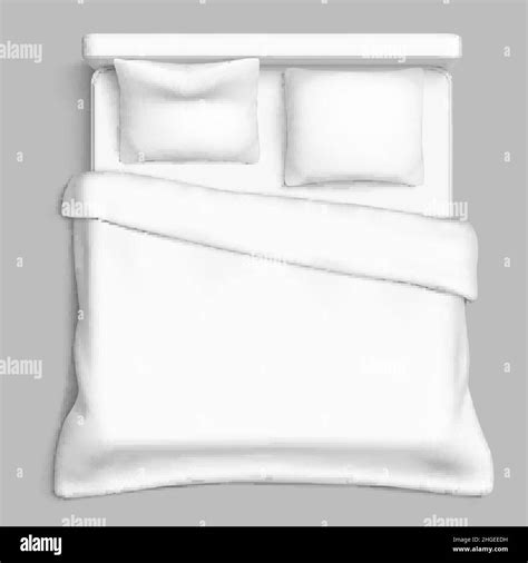 Bed top view white vector Stock Vector Image & Art - Alamy