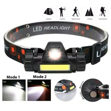 Jual Lampu Sinter Senter Kepala Headlamp Usb Led Xpe Dan Cob Rechargeable Cas Ces Di Lapak Faiq