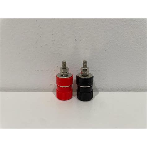 Jual Binding Post Terminal Power Kecil Drat 3mm Merah Hitam 1 Set