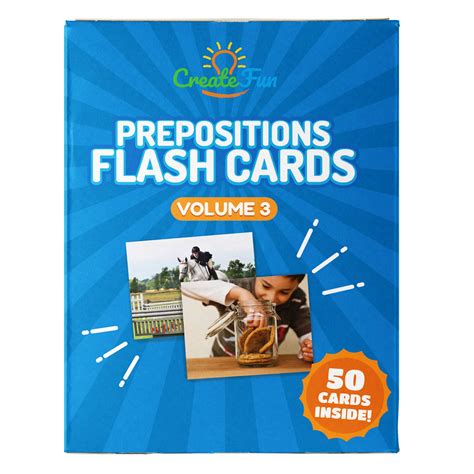 Amazon Createfun Prepositions Flash Cards Volume Vocabulary