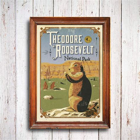 Theodore Roosevelt Poster Theodore Roosevelt National Park | Etsy